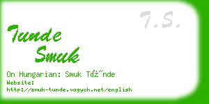 tunde smuk business card